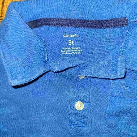 5T Boys Carters Blue Shirt - Picture 2 of 3